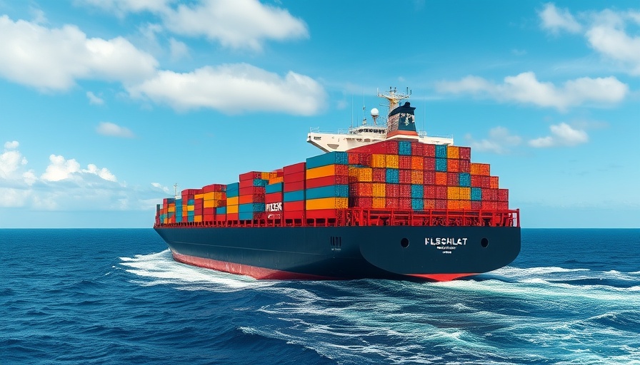 Massive container ship on open ocean with colorful containers.