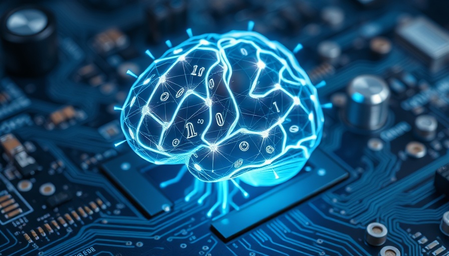 AI hologram on motherboard symbolizing investing in AI stocks.