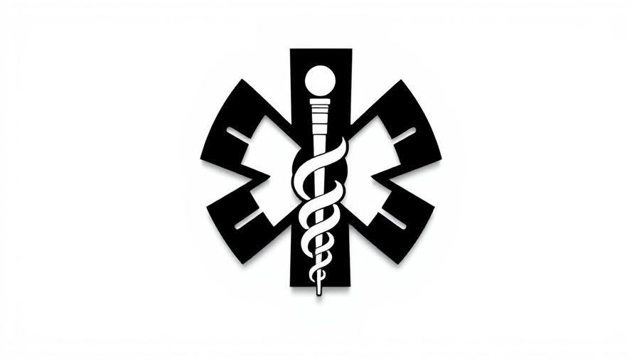 Monochrome Star of Life symbol for taking care of your own health.