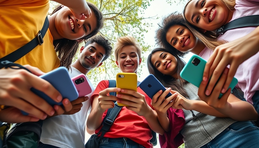 Teens holding smartphones demonstrating independence and connectivity.