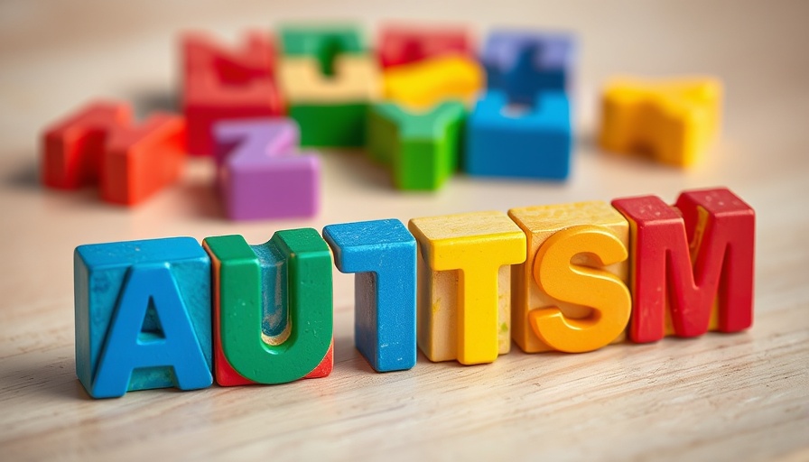 Alphabet blocks spelling 'AUTISM' on wooden table, ADHD and autism diagnosis theme.