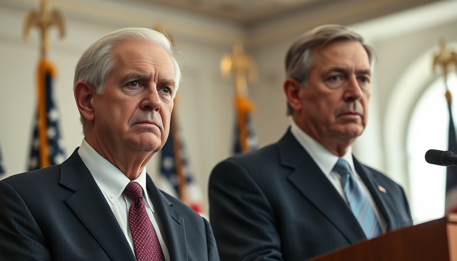 Change prior authorization process discussion with two men at podium.