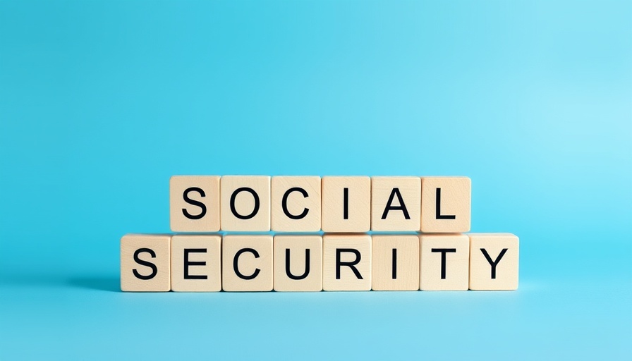 Wooden blocks with 'Social Security' on blue backdrop, Social Security tax cuts Muskegon.