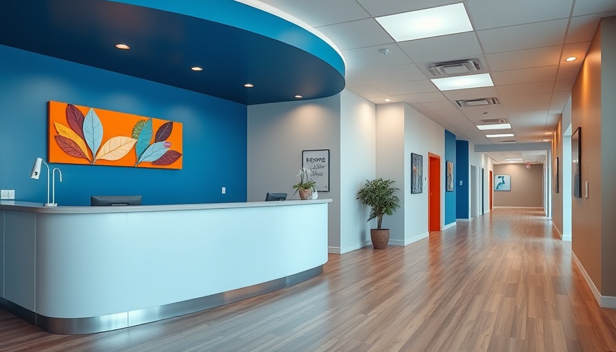 Modern healthcare reception area in Greensboro Winston-Salem.