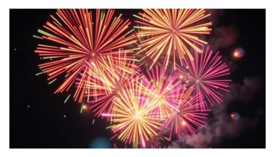 Holiday planning with autism: colorful fireworks in night sky
