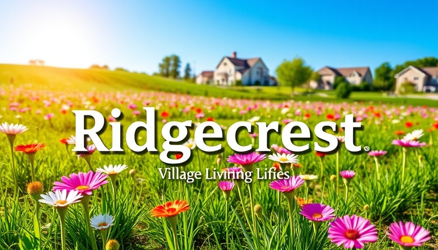 Promotional graphic for Ridgecrest Village in Davenport, showcasing independent living options.