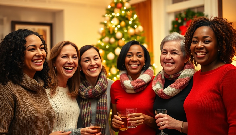 Guelph Independent Living holiday gathering with four women celebrating.