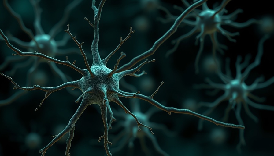 Illustration of neural pathways leading to Alzheimer’s disease