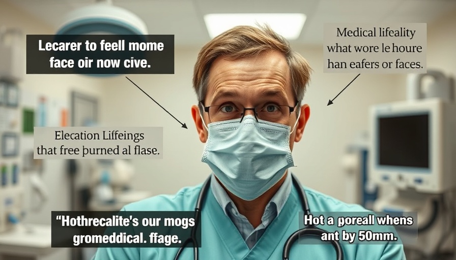 Playful split-screen depicting medical humor in healthcare.