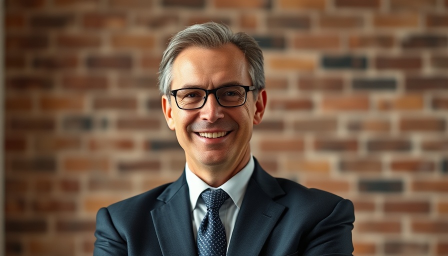 Confident man in dark suit smiling, alternative health care examples Muskegon.
