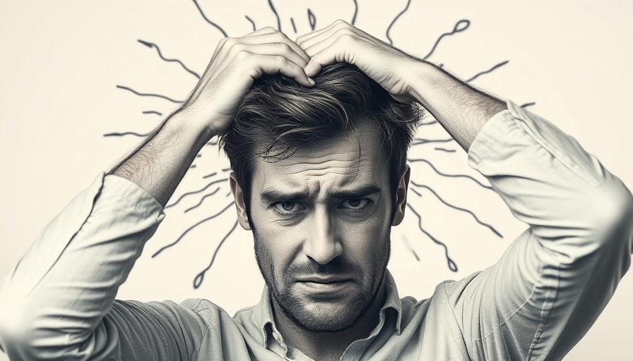 Distressed man illustrating UAE mental health distress