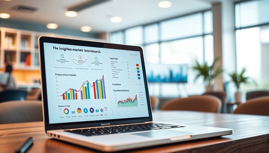 Informative market research banner with laptop and graph, highlighting sleep tech devices market growth 2032.