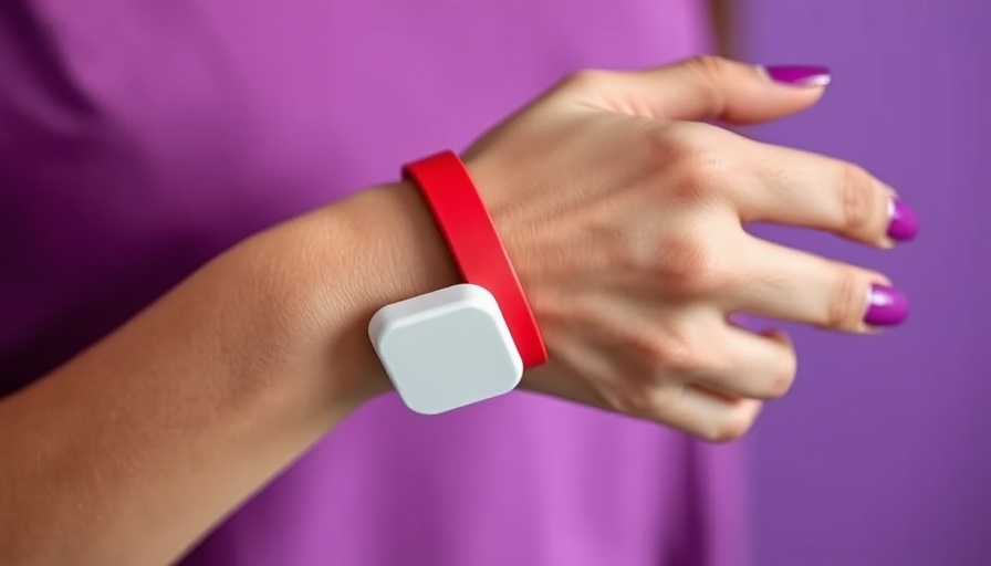 Project Lifesaver autism safety bracelet being held closely.