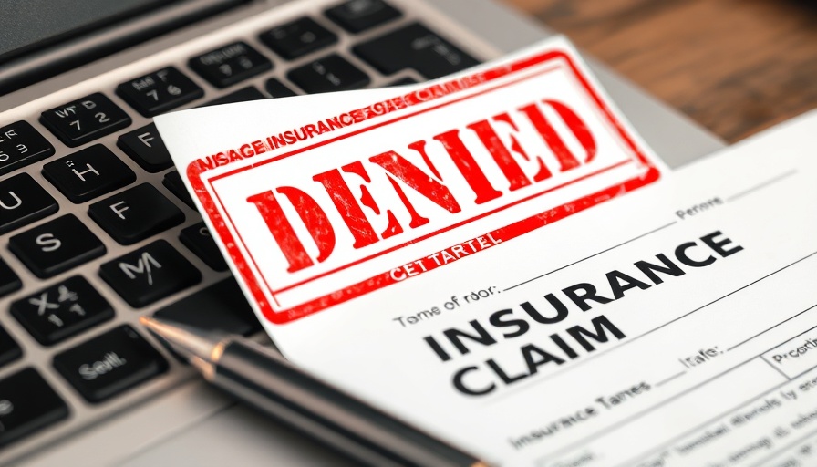 Denied insurance claim form on keyboard, health insurer claim denials