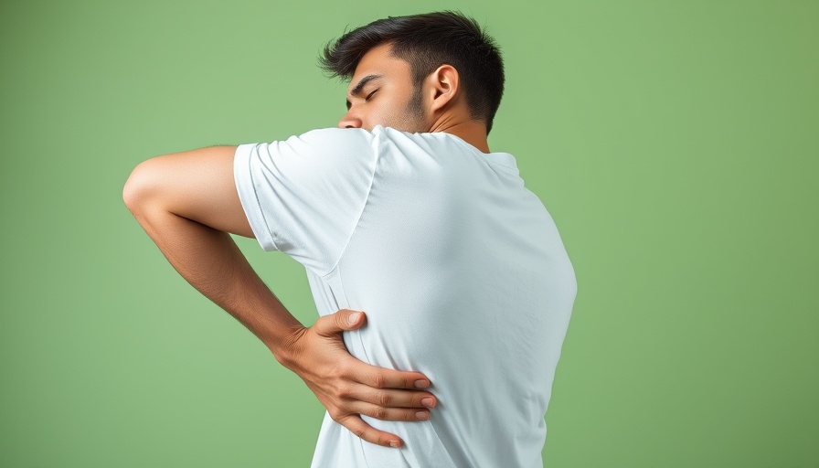 Young man with back pain highlighting bone loss prevention concerns.