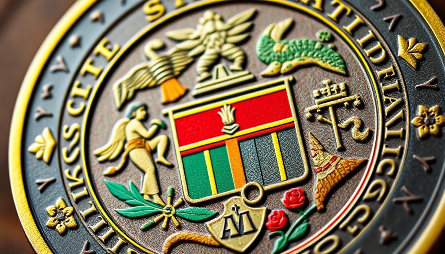 Hawaiian state seal emblem with detailed symbolism