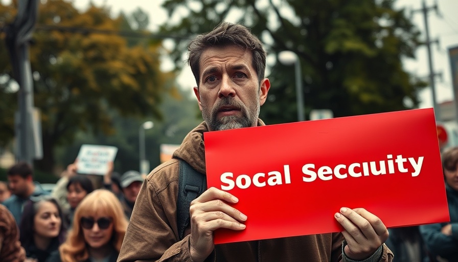 New York protest against Social Security payments cuts, concerned individuals.