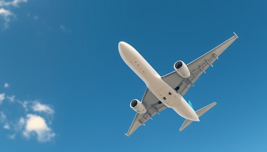 Airplane flying in clear sky for Wings for Autism initiative.