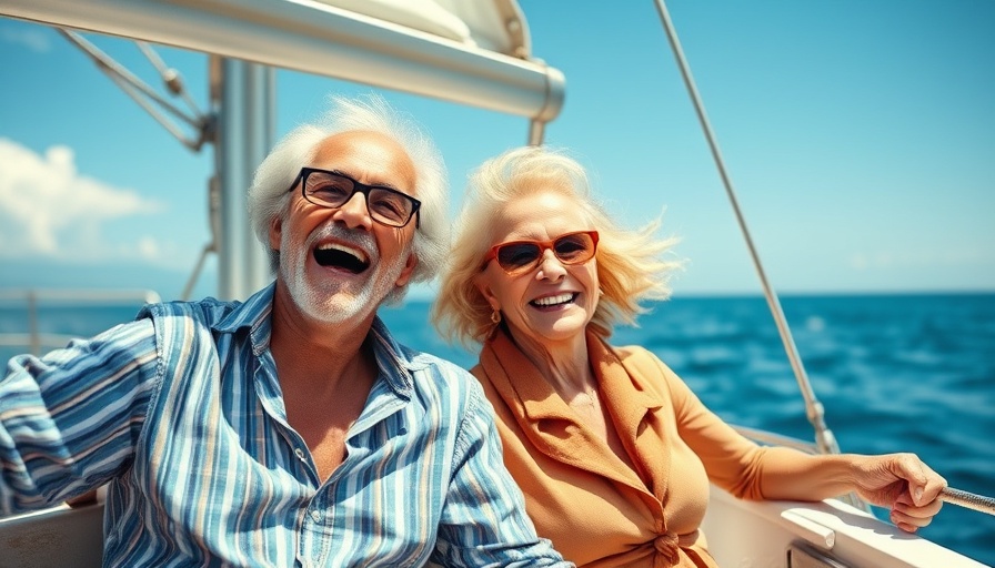 Retired couple enjoying sailing, symbolizing financial top 10% lifestyle.