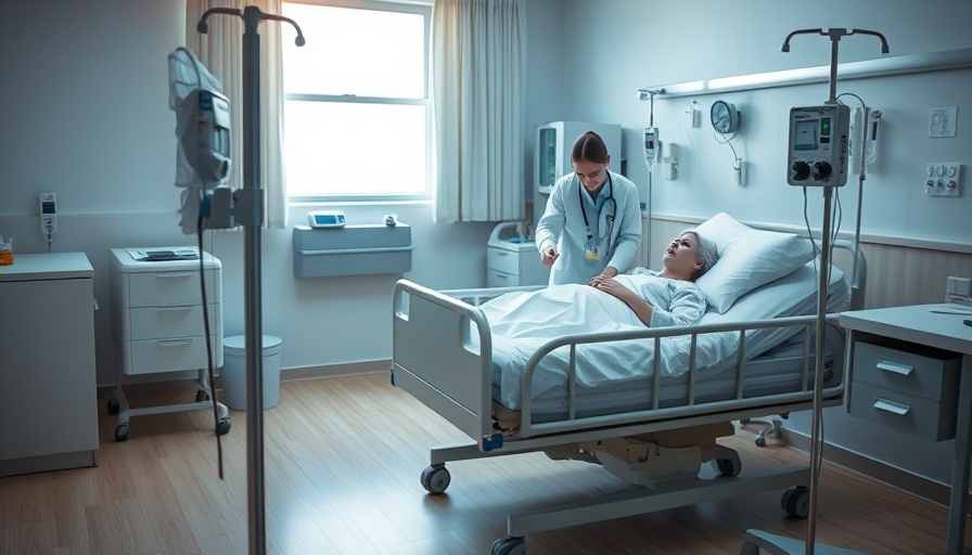 Hospital patient resting while nurse provides care, related to Medicare.