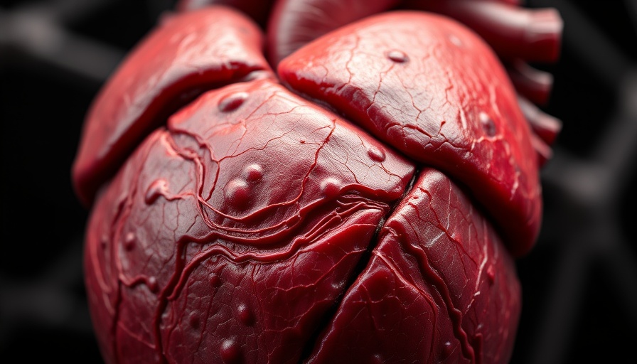 Detailed heart image illustrating scar tissue risk in athletes.