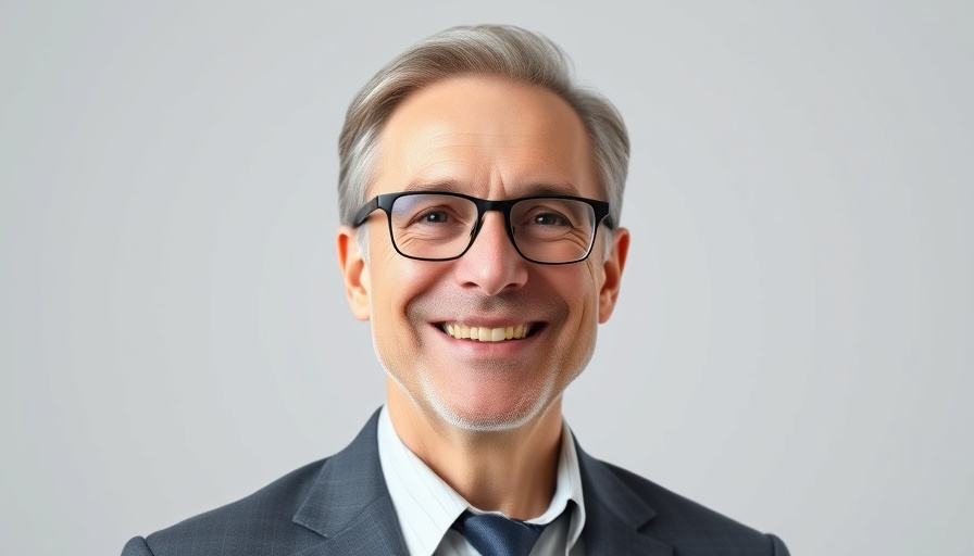 Smiling man in glasses discussing social security.