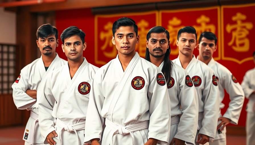 Martial arts class in Gurnee with young adults in white uniforms.