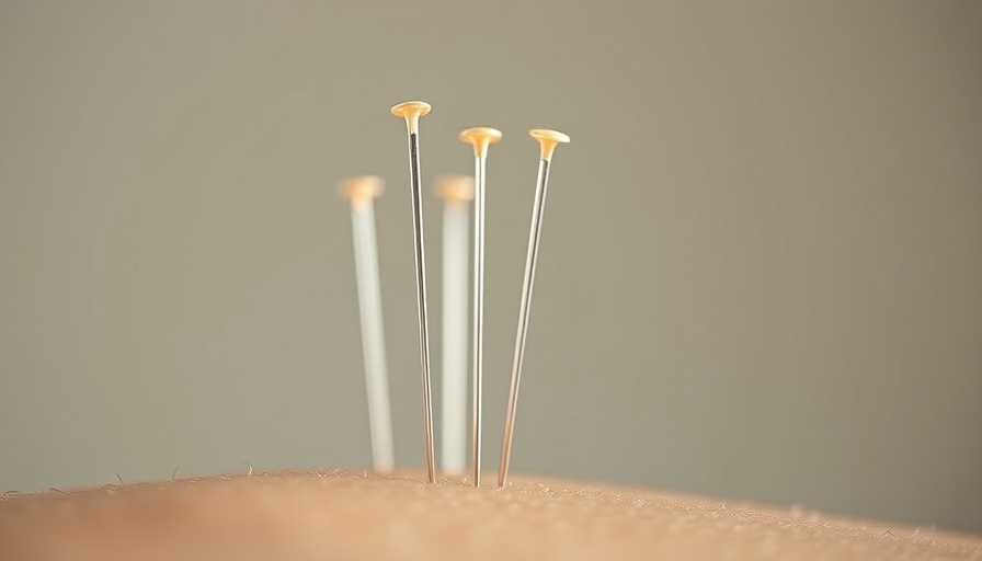 Acupuncture needles used in alternative health care in Muskegon