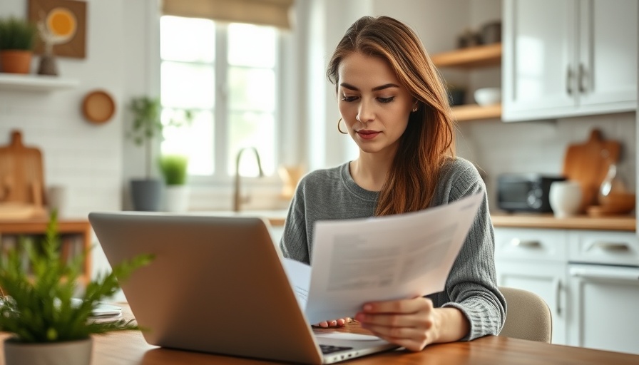 Woman reviewing retirement documents at home to avoid mistakes.