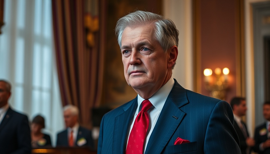 Distinguished man at formal event, soft lighting, indoor setting.