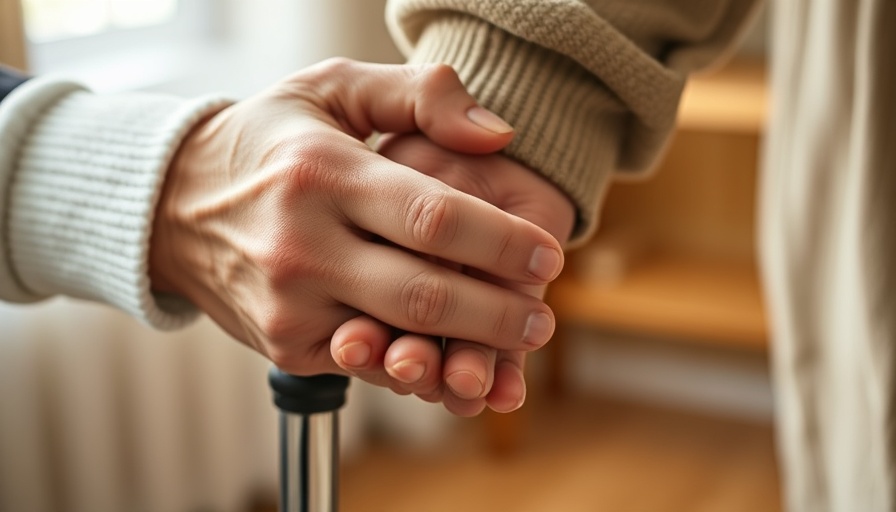 Caregiver supporting elderly person with cane, representing elderly financial policies India.
