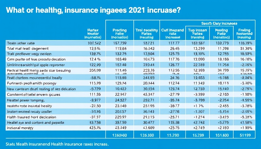 Health insurance rates in Maine chart showing rate increases and plan details.