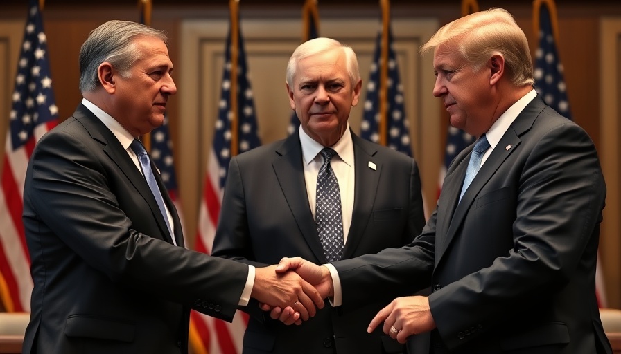 Distinguished men in suits at formal event discussing privatizing social security.