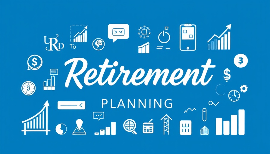 Retirement planning insights graphic with financial symbols.