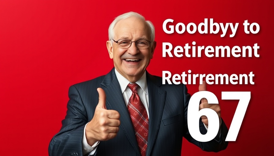 Retirement age eligibility rules change announcement with elderly man.