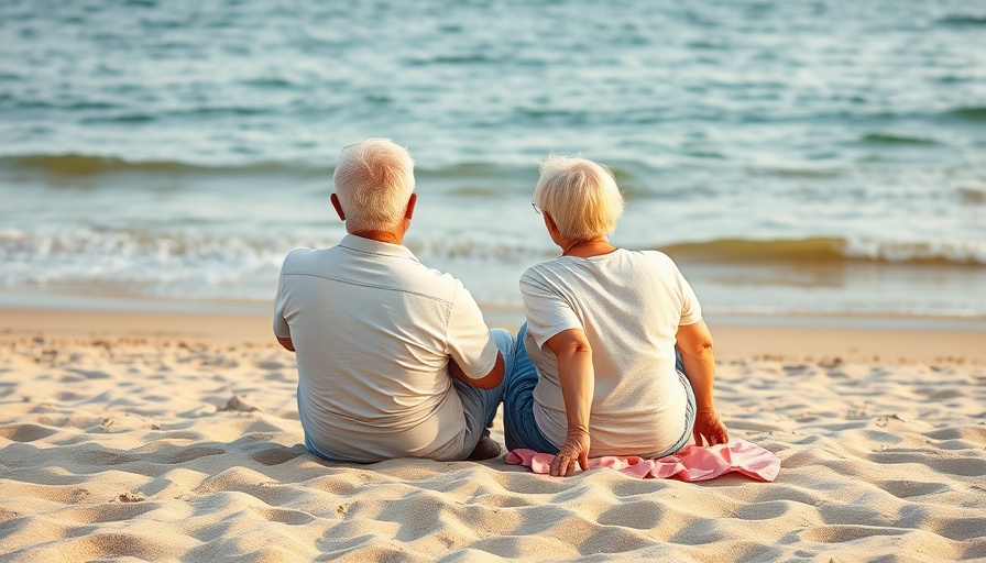 Elderly couple enjoying beach relaxation as part of senior care in India.