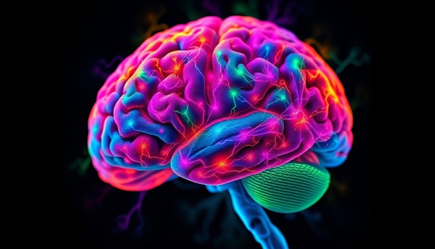 Colorful brain scan illustrating compounds rejuvenate aging brain cells.