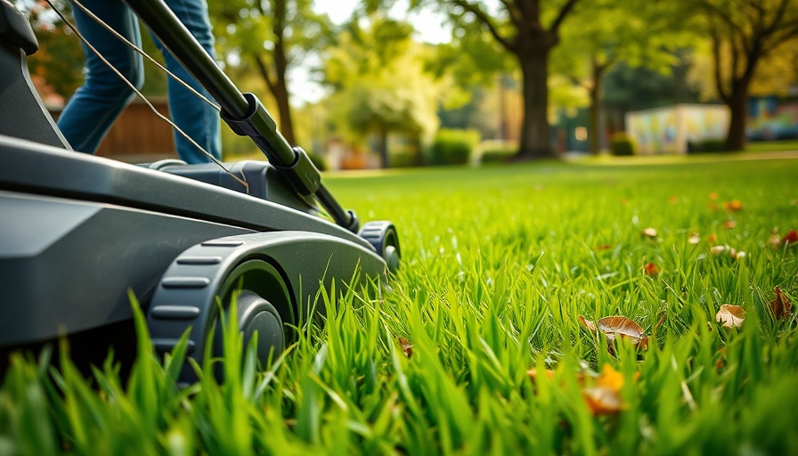 Efficient lawn care with modern mower - Lawn fertilization and weed control services Muskegon.