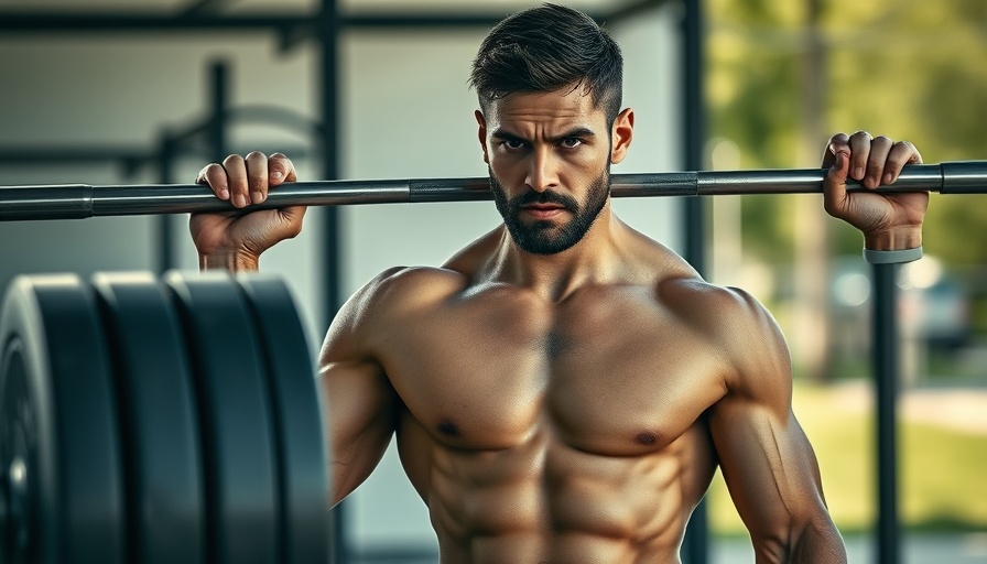 Man lifting weights outdoors displaying focus; fitness goals for seniors