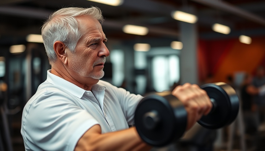 Older adult practicing Zone Two strength training in gym.