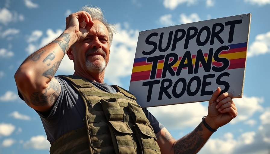 Retired service member advocating for transgender troops' support.