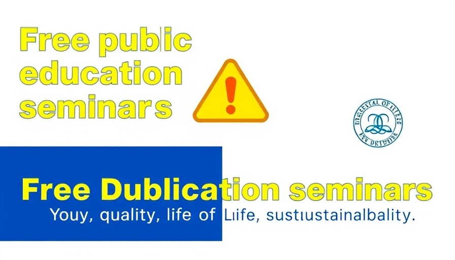 Announcement for free public education seminars for personal safety.