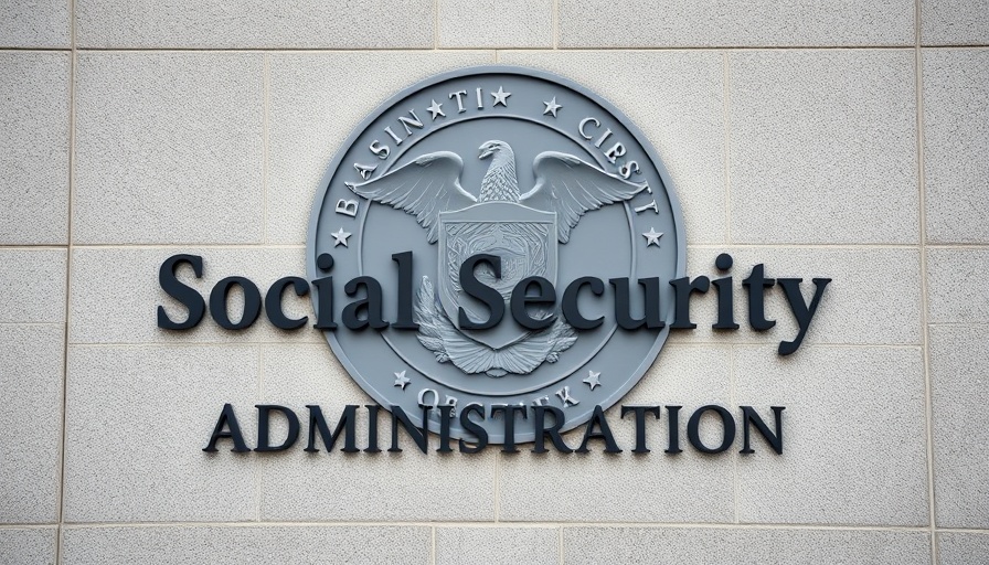 Apply for Social Security in Muskegon: SSA emblem on wall.