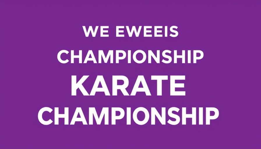 Martial arts classes Gurnee announcement on purple background.