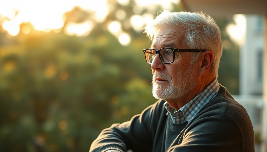 Older man contemplating job market challenges for older workers.