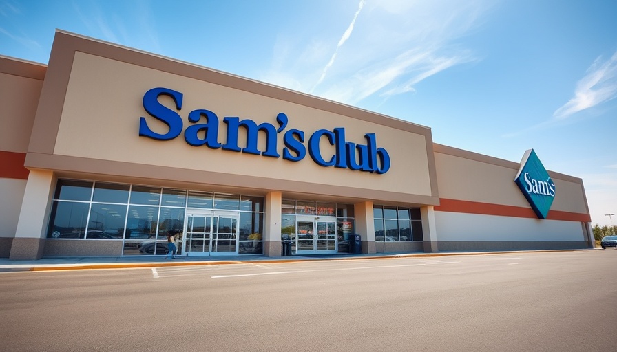 Sam's Club store exterior showcasing entrance and signage