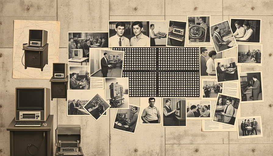 Collage of punched cards and vintage tech in retirement planning.