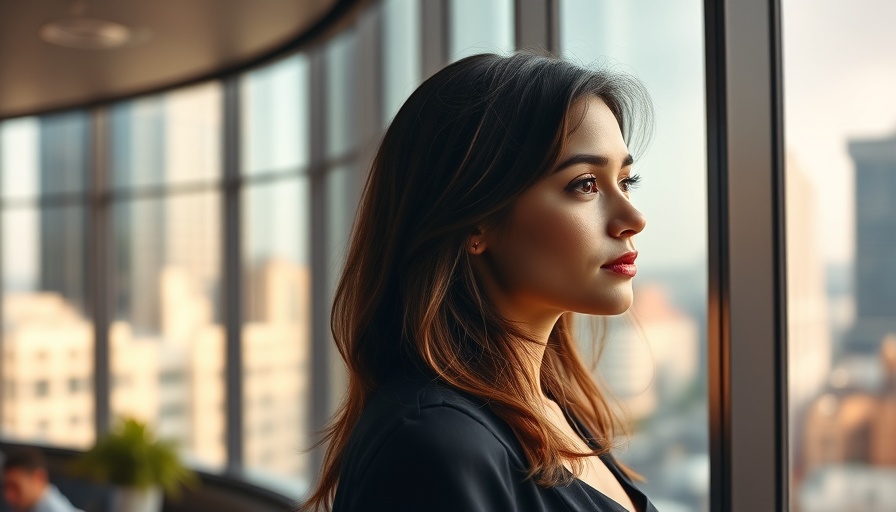 Serene young woman in office, exemplifying preventive health practices.