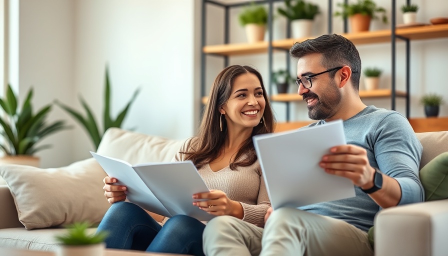Couple discussing Fall Pre-Retirement Program on laptop at home.