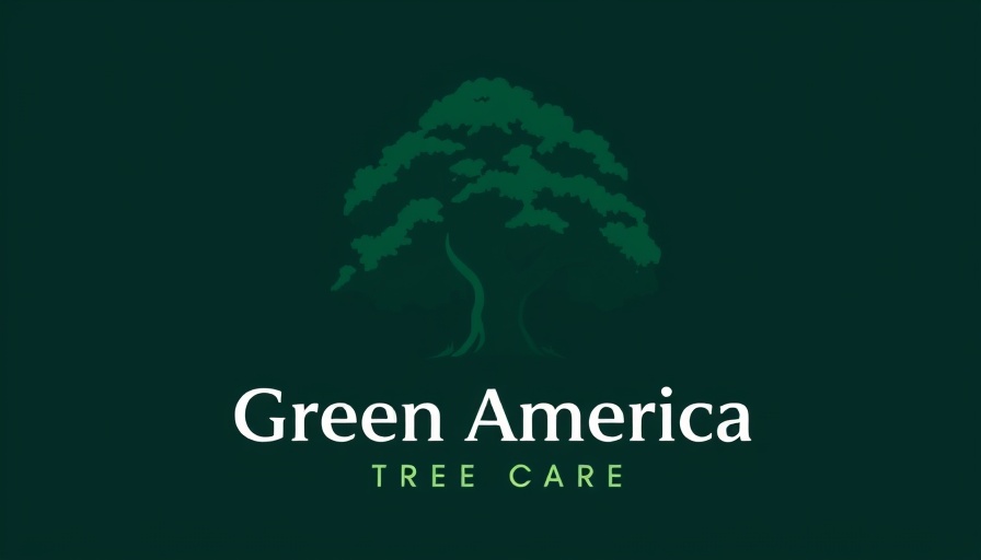 Green America Tree Care logo with tree silhouette.